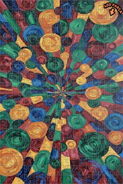 Teona Ahşap لغز خشبي بإطار مزدوج الطبقات من بلوينج كولورز سبيرال آرت 400 قطعة...