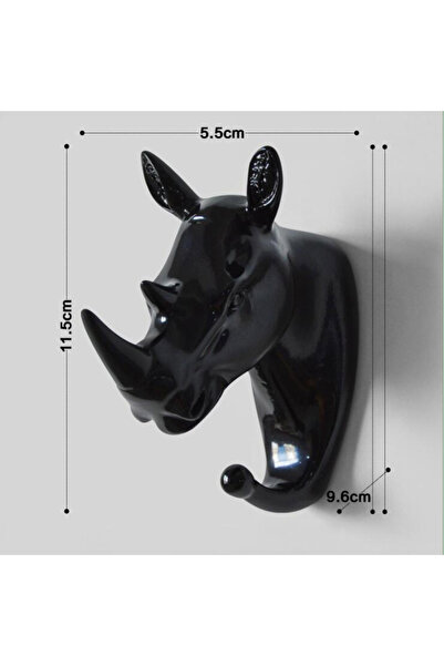 Choice rhinoceros-black 6 Styles Wall Hanging Hook Vintage Deer Head Animal F...