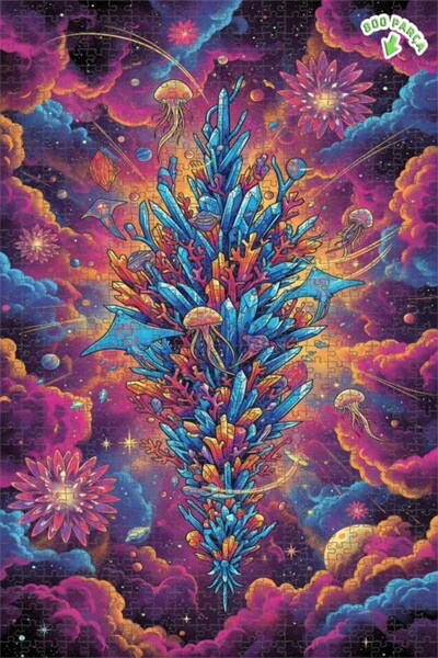 Teona Ahşap لغز خشبي بإطار مزدوج الطبقات من سيريز كريستال مارين ديز آند دريمز...