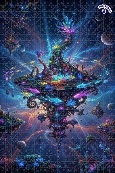 Teona Ahşap لغز الكون الفلكي الرائع 600 قطعة 50x35