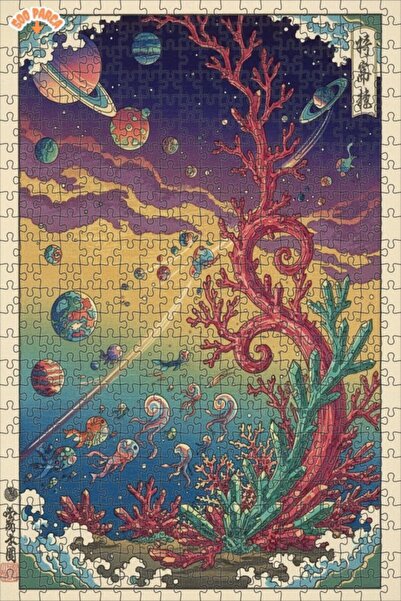 Teona Ahşap لغز فني على شكل غابة كريستالية تحت الماء في المجرة البعيدة، 500 ق...