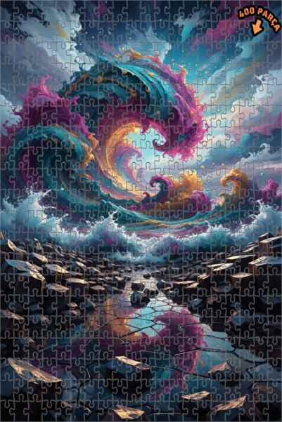 Teona Ahşap لغز خشبي مؤطر من ديف ويف آرت مكون من طبقتين 400 قطعة 35x35