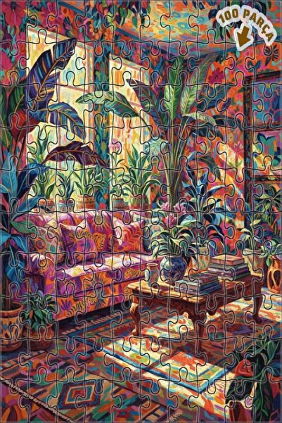 Teona Ahşap لغز خشبي على شكل لوحة زيتية لغرفة المعيشة الاستوائية من رينك كومب...