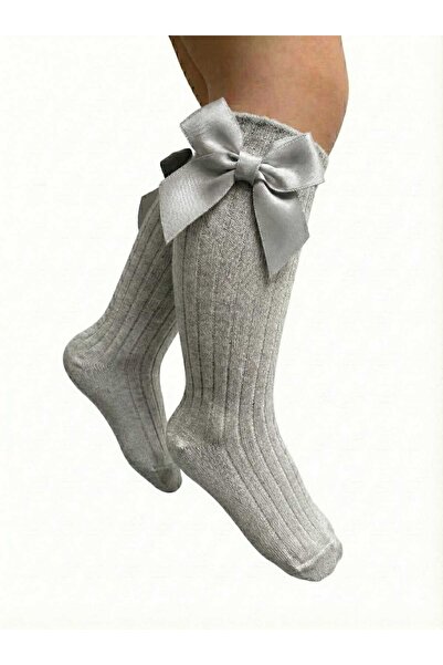 NoNameStore7 Bow socks for girls and babies, 95% cotton, Seamless design
