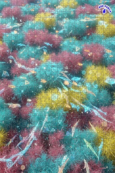 Teona Ahşap لغز خشبي فني رقمي ملون للواقعية السحرية تحت البحر 600 قطعة 50x35