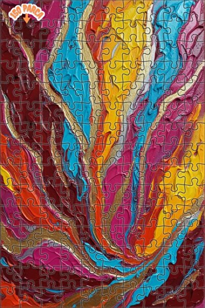 Teona Ahşap لغز خشبي بمظهر الزيت الألوان يحاكي الانفجار اللوني 150 قطعة 20×30