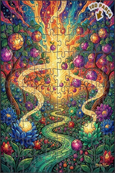 Teona Ahşap لغز خشبي ذو طبقتين من ميوزيك أردن ورينغ كولور فالي، 100 قطعة، مقا...