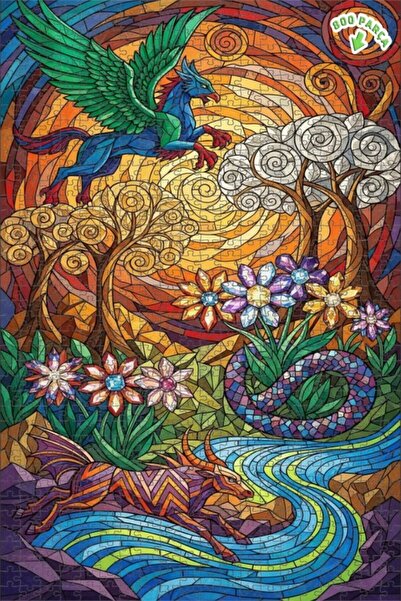 Teona Ahşap لغز خشبي ذو طبقتين من ميتيك كرياتورز 800 قطعة 70x50