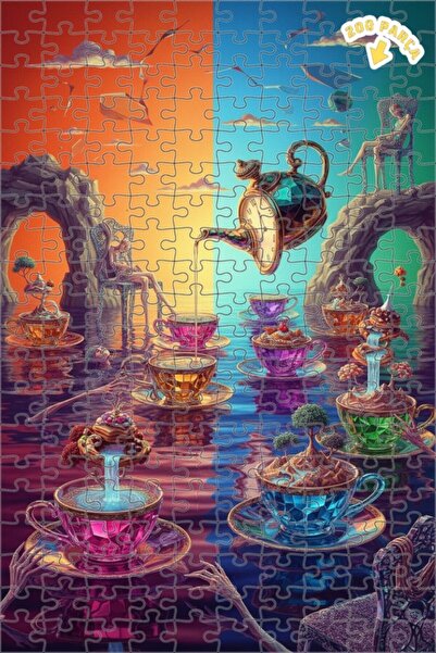 Teona Ahşap ألغاز خشبية رائعة ذات طبقات مزدوجة بإطار من الكريستال 200 قطعة 25x35