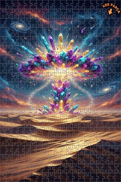 Teona Ahşap لغز خشبي ذو طبقتين من كوزميك كريستال ديزرت بومب، 400 قطعة، 35x35 سم