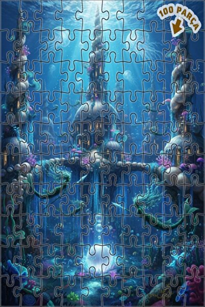 Teona Ahşap لغز خشبي مؤطر ذو طبقتين بتصميم لوحة زيتية لملكة البحر، 100 قطعة، ...