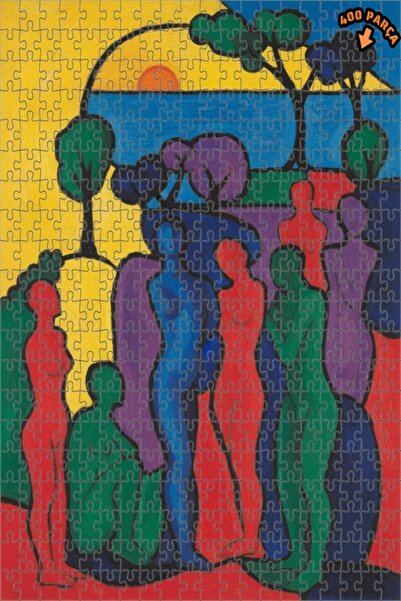 Teona Ahşap لوحة فنية حديثة بأشكال تجريدية ملونة بالزيت، لغز خشبي مؤطر بطبقتي...