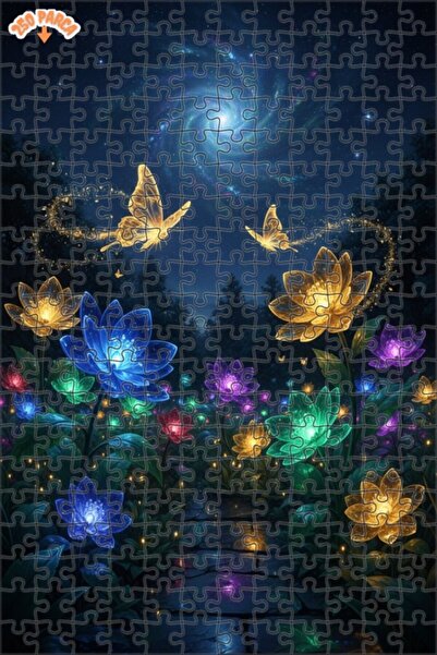 Teona Ahşap زهور وفراشات المجرة السحرية 250 قطعة 30x30