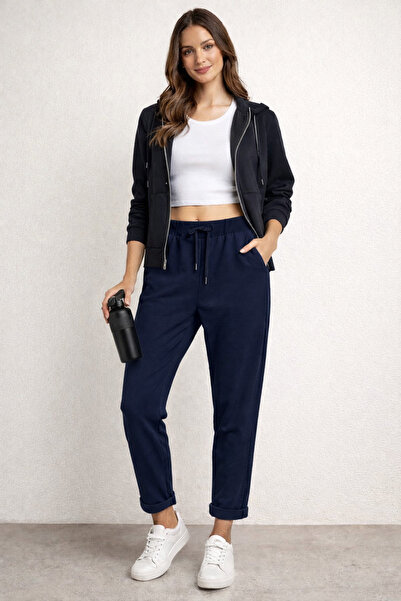 NOVİ Casual & Sports Women's High Waist Lace-Up Jogger Pants