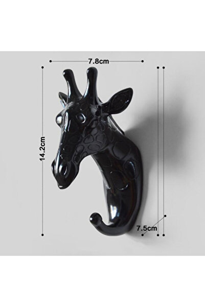 Choice giraffe-black 6 Styles Wall Hanging Hook Vintage Deer Head Animal For ...