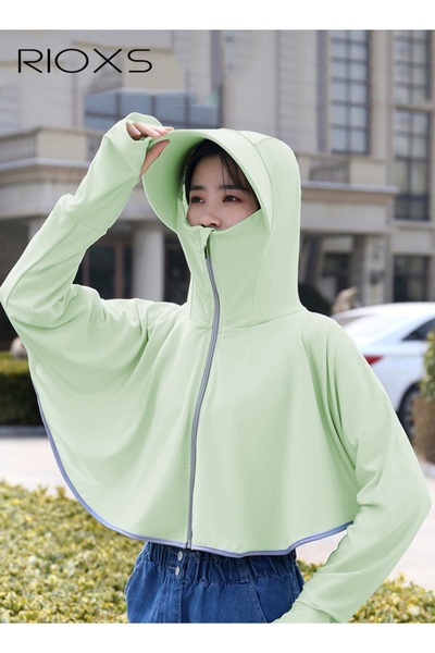 RIOXS Women's Upf 50+ Uv Sun Protection Ice Silk Clothing Long Sleeve Breatha...