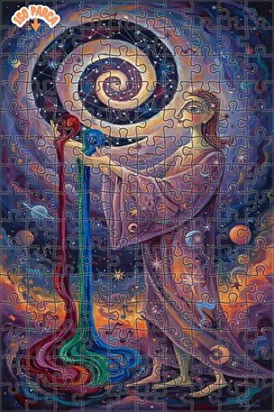 Teona Ahşap لغز خشبي على شكل لوحة زيتية إبداعية كوزميك كرياتشر 150 قطعة 20x30