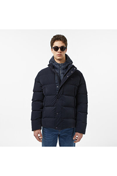 Lacoste Erkek Kapüşonlu Lacivert Mont