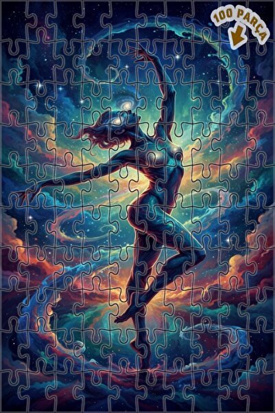 Teona Ahşap لوحة فنية خشبية مؤطرة بطبقتين على شكل راقصة عالمية بأسلوب فني حدي...