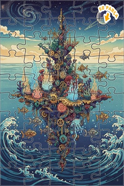 Teona Ahşap لغز خشبي مؤطر ذو طابقين من ميكانيكال سبعة سيزونز إمبرايرز، لوحة ز...