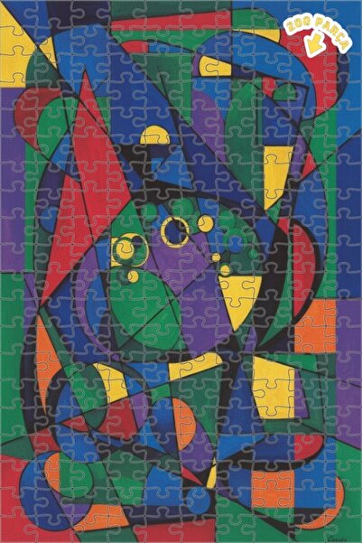 Teona Ahşap لغز خشبي ذو طبقتين بإطار من الخشب ذو مظهر تجريدي هندسي وفن حديث 2...