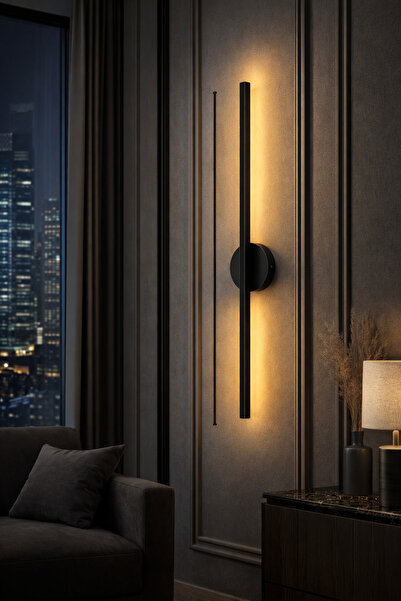 LOCO SİYAH 50cm Kablosuz Pilli Salon Koridor Tablo Duvar Resim Televizyon Ken...