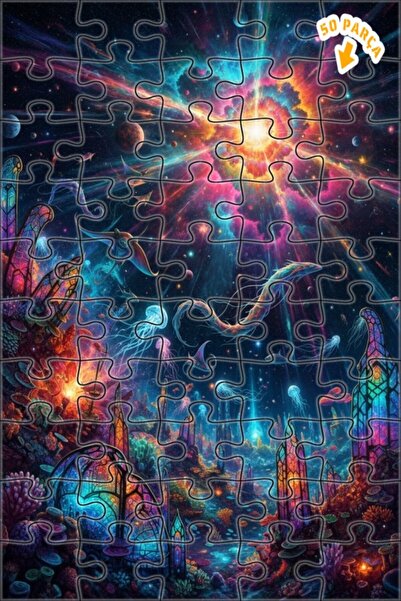 Teona Ahşap لغز خشبي مؤطر ذو طابقين بتصميم مدينة الغواصة ذات الأحلام الفلكية،...