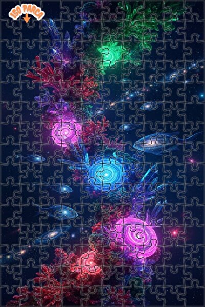 Teona Ahşap لغز خشبي بإطار مزدوج الطبقات على شكل أسماك كريستالية مرجانية 150 ...