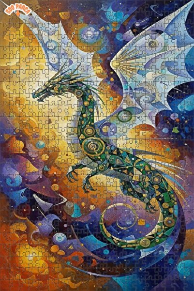 Teona Ahşap Mysterious Dragon Oil Painting Lookalike Modern Art Double-Layer ...