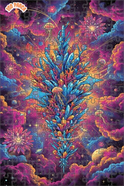 Teona Ahşap لغز خشبي بإطار مزدوج الطبقات من سيريز كريستال مارين ديزايز 150 قط...