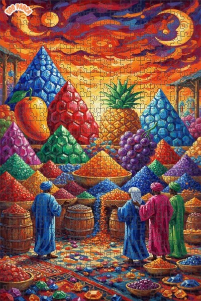 Teona Ahşap لغز خشبي بإطار مزدوج الطبقات بمظهر لوحة زيتية فنية بوهيمية 500 قط...