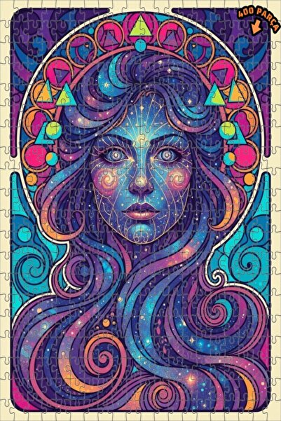 Teona Ahşap لغز خشبي مؤطر بطبقتين من الفن التجريدي للنساء من كوزميك، 400 قطعة...