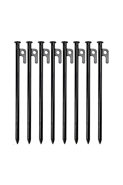 EHOME 8 Pack Tent Stakes Heavy Duty Metal Tent Pegs for Camping Steel Tent St...