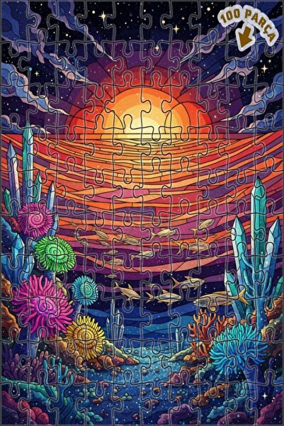 Teona Ahşap لغز خشبي بتصميم فسيفساء كريستالية تحت البحر من هايال وورلد 100 قط...