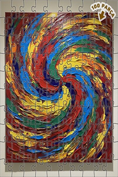 Teona Ahşap لغز خشبي بإطار مزدوج الطبقات بمظهر لوحة زيتية ديناميكية ملونة 100...