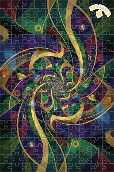 Teona Ahşap لغز خشبي ذو طبقتين بتصميم حلزوني ذهبي 200 قطعة 25x35