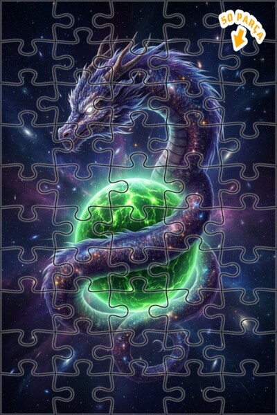 Teona Ahşap لغز خشبي بإطار مزدوج الطبقات من جالاكتيك دراجون آند شاينينج وورلد...