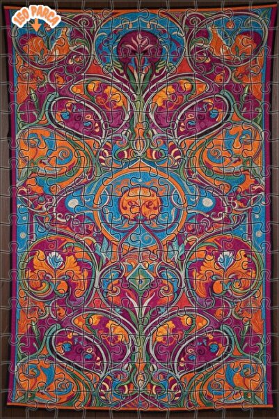 Teona Ahşap لغز خشبي مؤطر ذو طبقتين بنمط آرت نوفو 150 قطعة 20x30