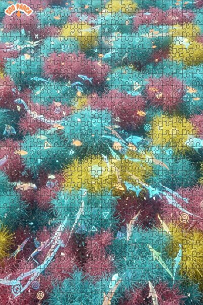 Teona Ahşap لغز خشبي فني رقمي ملون للواقعية السحرية تحت البحر 500 قطعة 50x30