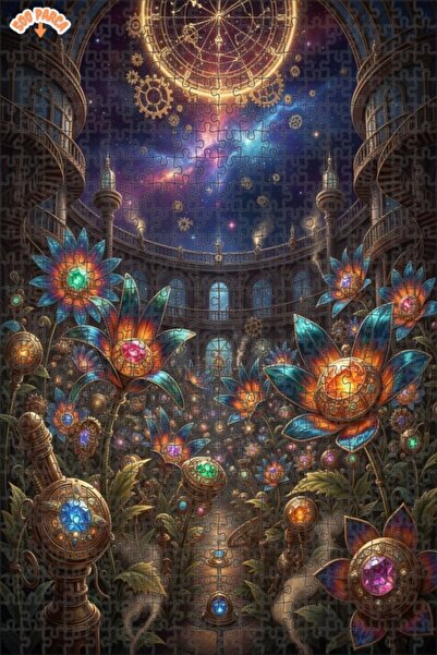 Teona Ahşap لغز خشبي ذو طبقتين من ستيروم كوزموس جاردن 500 قطعة 50x30