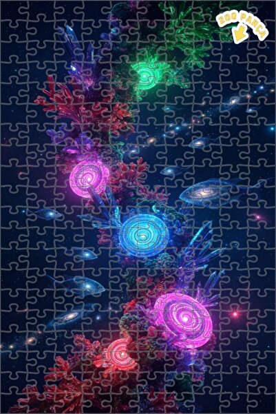 Teona Ahşap لغز خشبي بإطار مزدوج الطبقات على شكل أسماك كريستالية مرجانية 200 ...