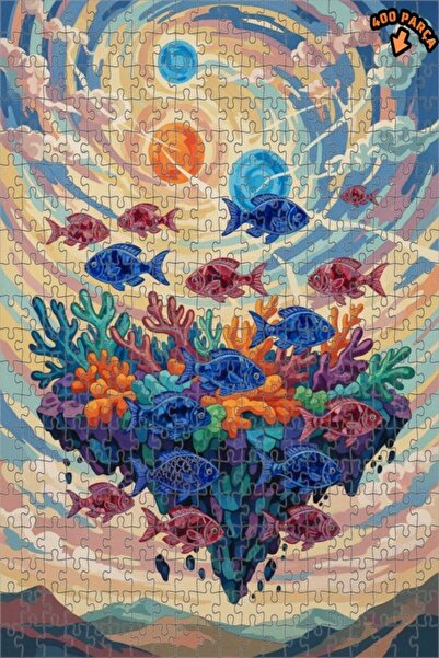 Teona Ahşap لغز رحلة الأسماك الأزرق السماوي، لوحة زيتية ذات طابقين، لغز خشبي ...