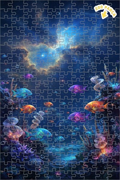 Teona Ahşap لغز خشبي مؤطر ذو طابقين من سلسلة مخلوقات تحت الماء الرقمية، 200 ق...