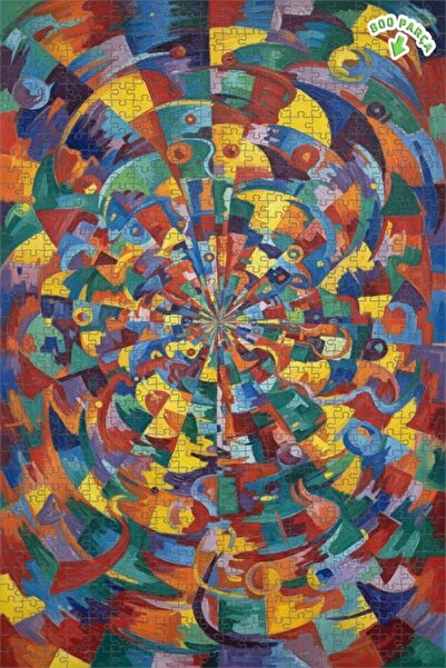 Teona Ahşap لغز خشبي مؤطر ذو طابقين بتصميم تجريدي بمظهر الطلاء الزيتي من دينا...