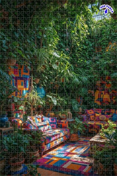 Teona Ahşap لغز خشبي مؤطر ذو طبقتين من بوش سانارت، 600 قطعة، 50x35 سم