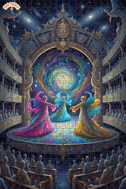 Teona Ahşap لغز خشبي ذو طبقتين من كوزميك سينج بيلز 500 قطعة 50x30