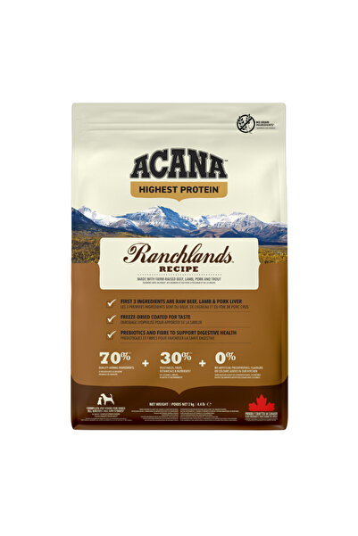 Acana طعام الكلاب الجاف من راشلاندز، غني بالبروتين - ٢ كجم