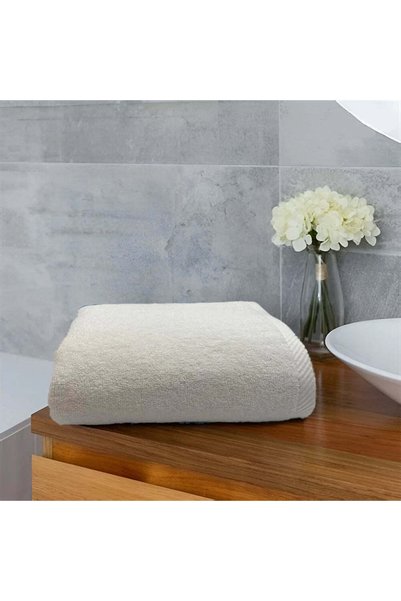 BYFT Iris Hand Towel 50 x 80 Cm 600 Gsm White Plain 100% Cotton Highly Absorbent Set of 01