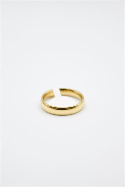 MENESSA خاتم زفاف من الفولاذ المقاوم للصدأ مكون من 6 قطع - ذهبي