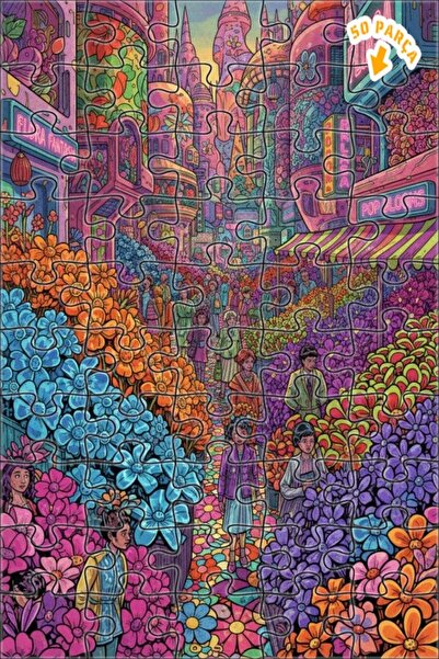 Teona Ahşap Gizemli Orman Kristal Sanatı Çift Katlı Çerçeveli Ahşap Puzzle 25...